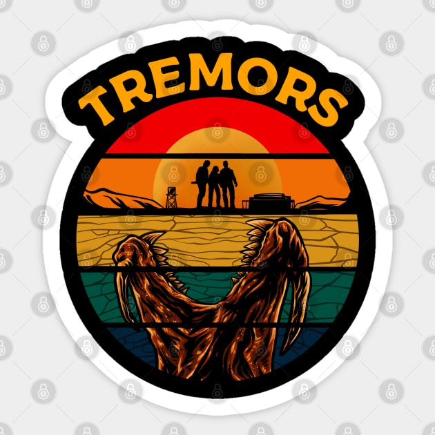 Tremors vintage Sticker by Strawberryjamstudio